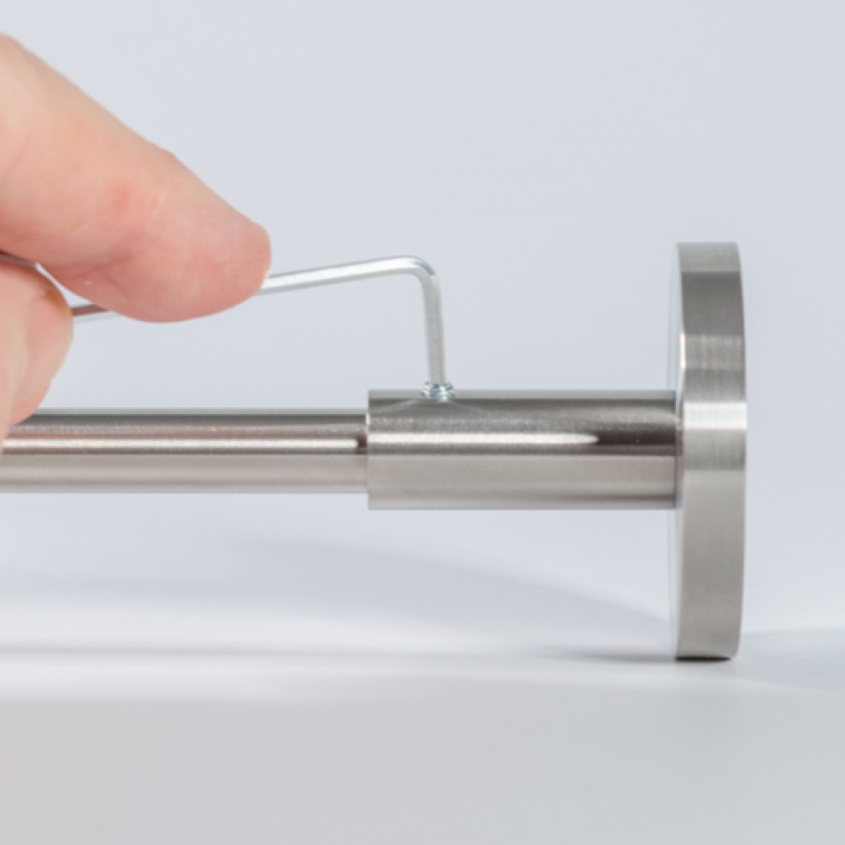 SF Plafond/wandsteun RVS 125 mm rvs roede 28 mm SF RVS Gordijnroede's